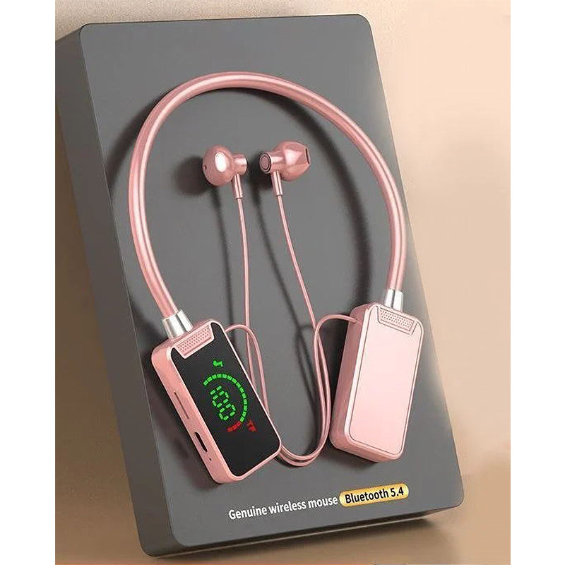 Neckband Digital Display Bluetooth Headset