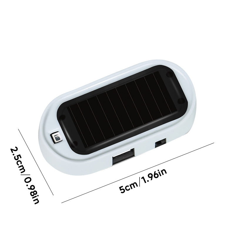 Solar powered car alarm warning light