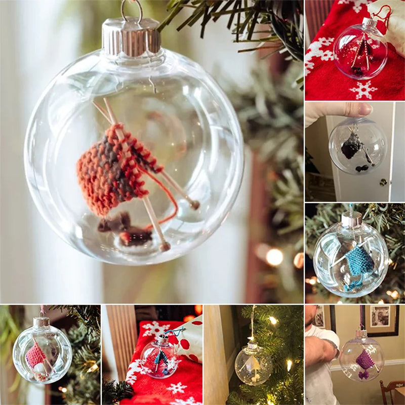 🎅Christmas Knitted Ball Ornaments Xmas Tree Hanging Decoration Pendant