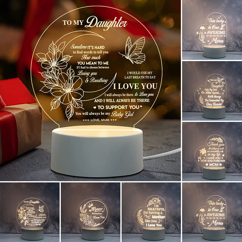 Acrylic Engraved Night Light - Warm Gift