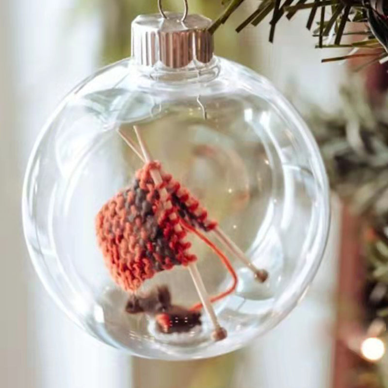 🎅Christmas Knitted Ball Ornaments Xmas Tree Hanging Decoration Pendant