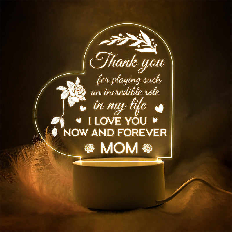 Acrylic Engraved Night Light - Warm Gift