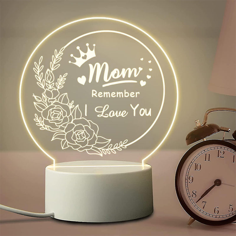 Acrylic Engraved Night Light - Warm Gift