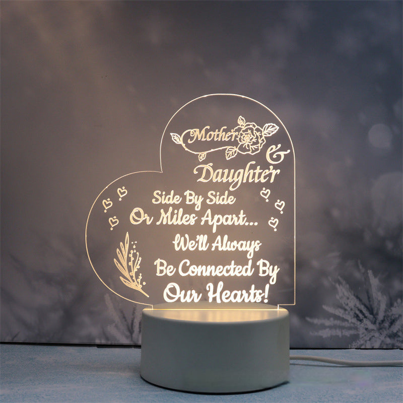 Acrylic Engraved Night Light - Warm Gift