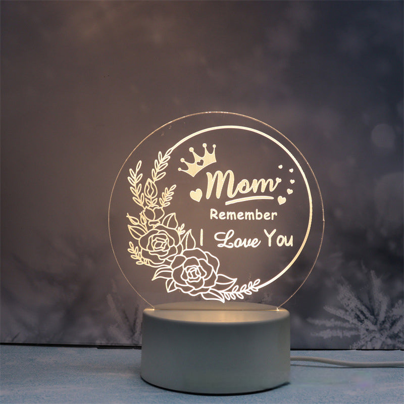 Acrylic Engraved Night Light - Warm Gift