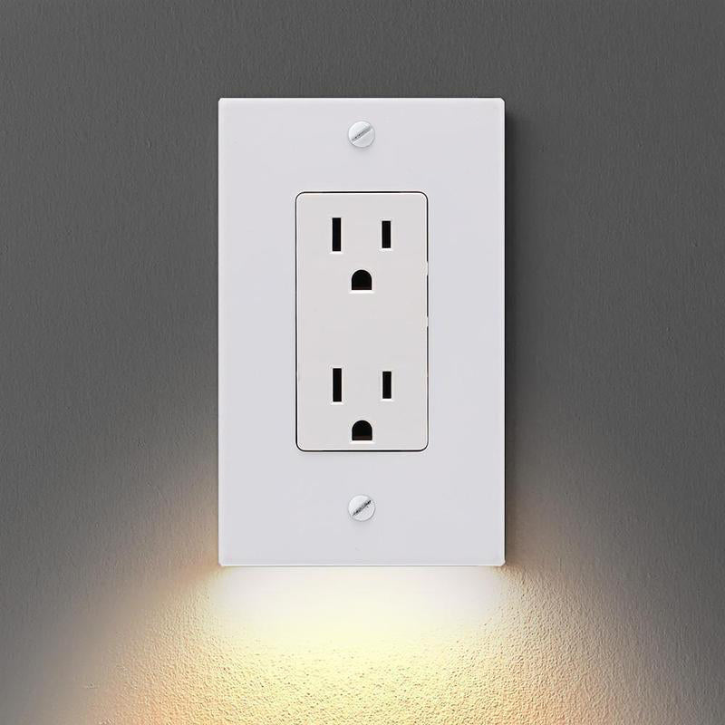 Outlet Wall Plate With LED Night Lights