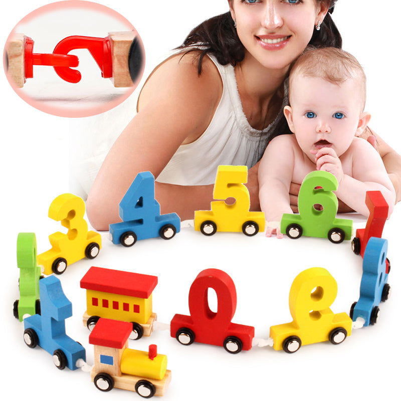 Wooden Digital Train Toy Set - Kids' Gift