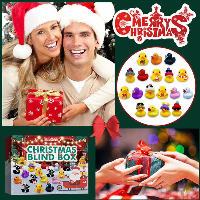 Christmas Advent Calendar 2023 - 24 Days Countdown Calendar Rubber Duckies Toy & Gift for Kids