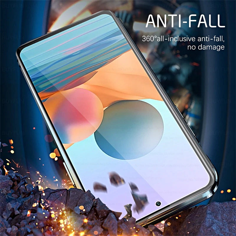 📱2023Hot Sale📱Magnetic Adsorption Metal Tempered Glass Case For Samsung