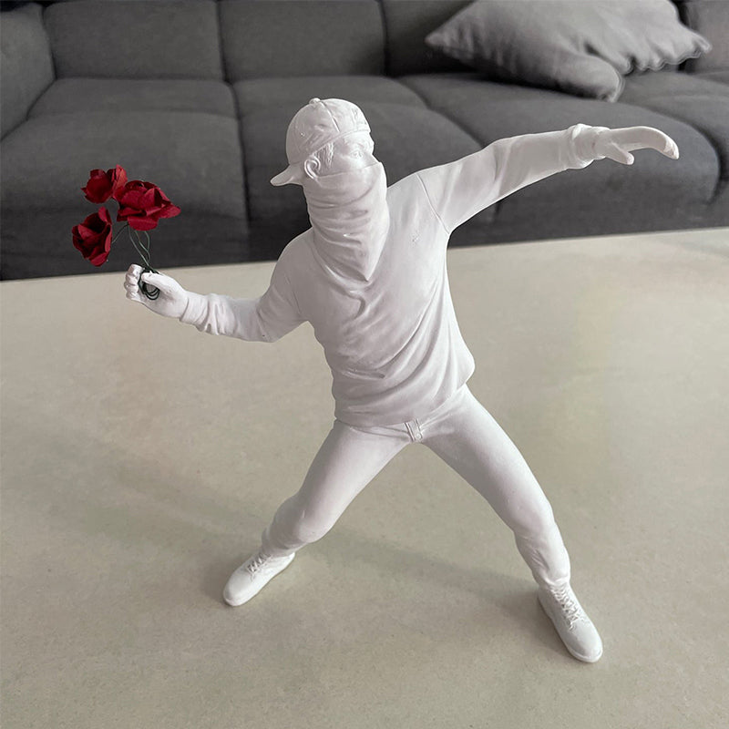 Banksy Flower Rioter Ornament