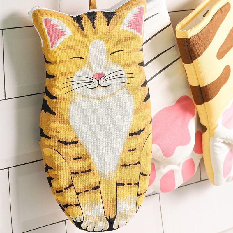 Cute Cat Paw Oven Mitts Gloves