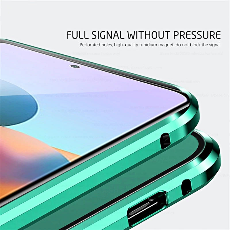 📱2023Hot Sale📱Magnetic Adsorption Metal Tempered Glass Case For Samsung