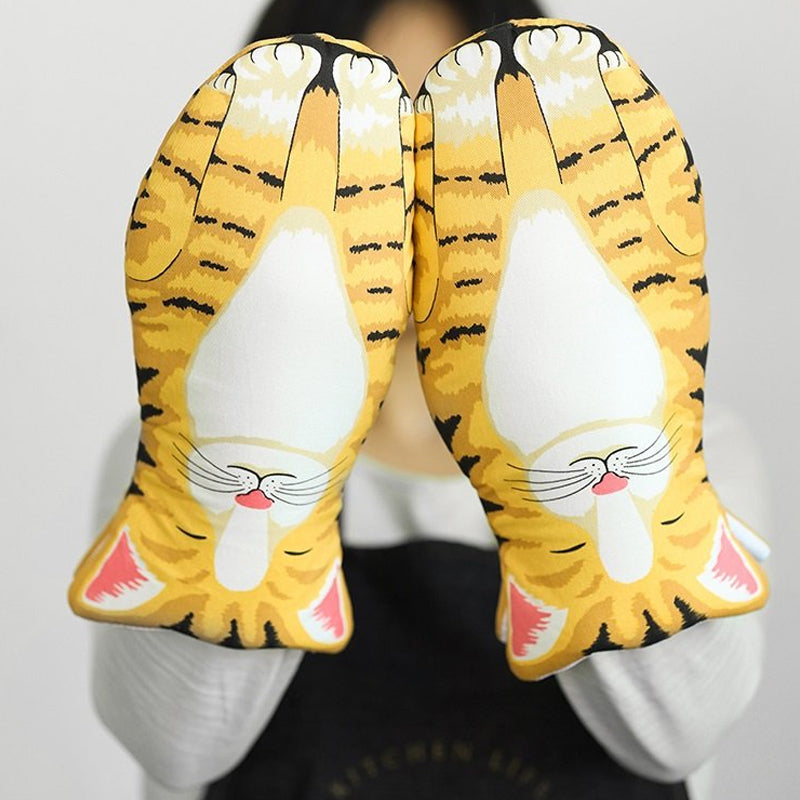 Cute Cat Paw Oven Mitts Gloves