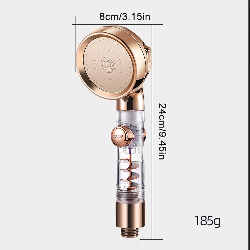 3 Mode Adjustable Turbocharged Shower Head