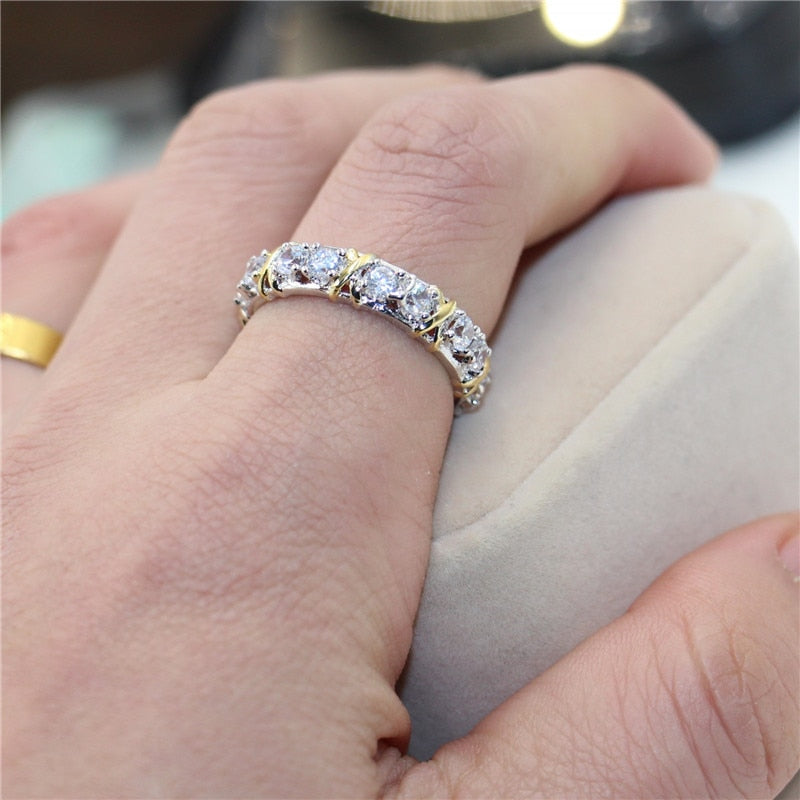 Cross Full Moissanite Diamond Ring