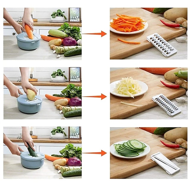 Kitchen Multi-functional Chopper 12-in-1 Vegetable Cutter