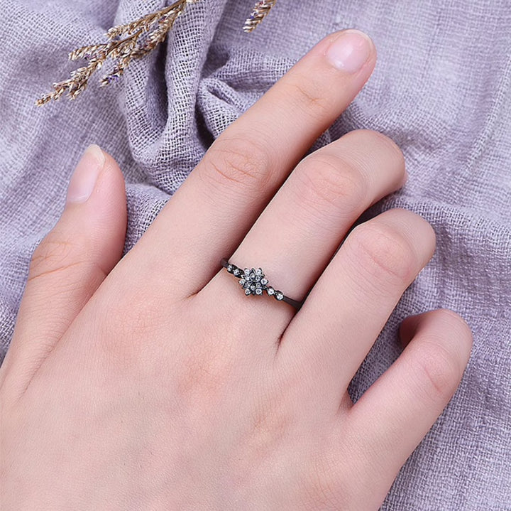 925 Sterling Silver Snowflake Ring