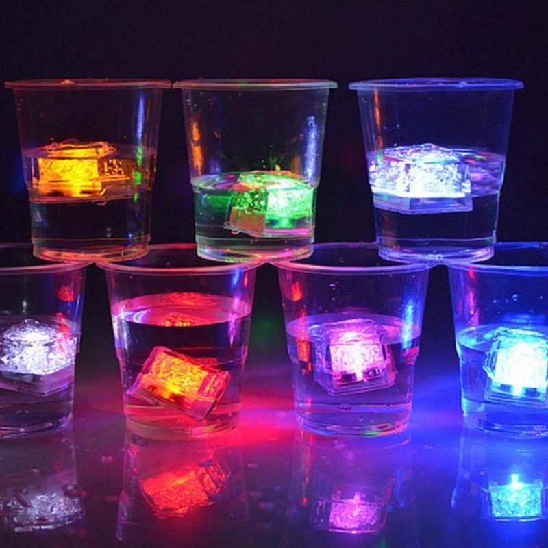 🧊12pcs Water Activated Led Ice Cubes, Multicolour Decoration LED Ice Cubes Light