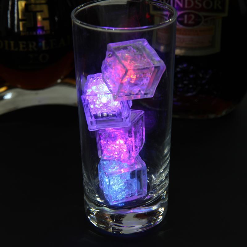 🧊12pcs Water Activated Led Ice Cubes, Multicolour Decoration LED Ice Cubes Light