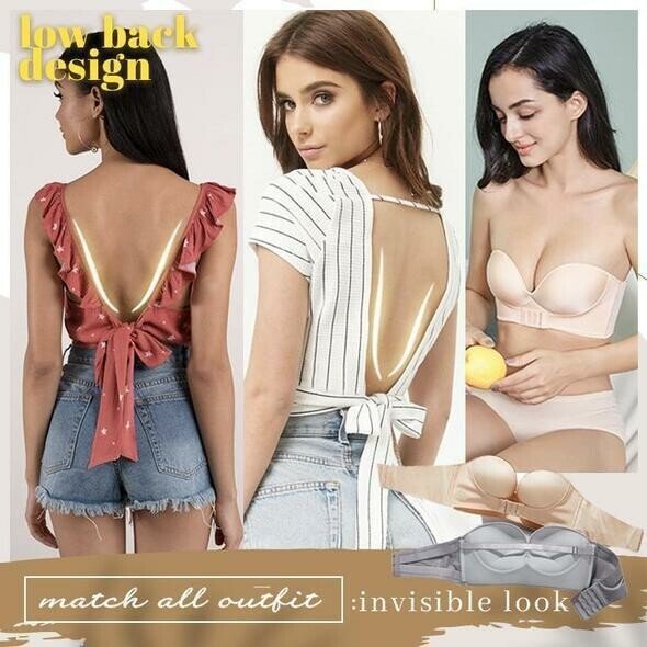 Invisible Strapless Super Push Up Bra