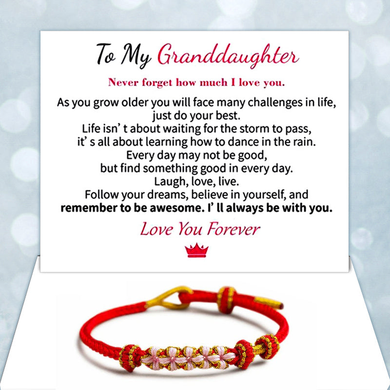 To My Granddaughter Blossom Knot Bracelet 🎁Best Gift