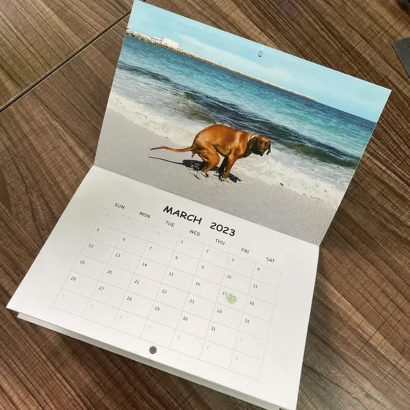 2023 Funny Pets Calendar - Pissed-Off Cats & Cat's Butt & Dogs Pooping