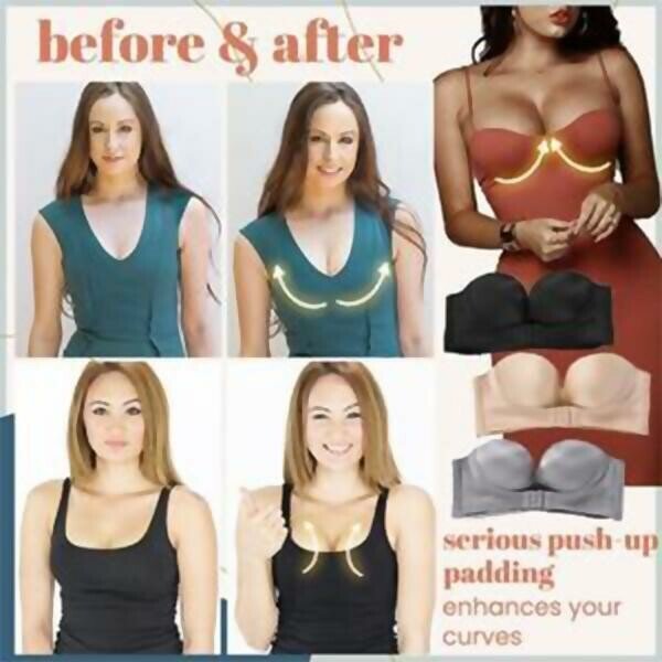 Invisible Strapless Super Push Up Bra