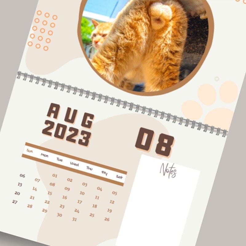 2023 Funny Pets Calendar - Pissed-Off Cats & Cat's Butt & Dogs Pooping