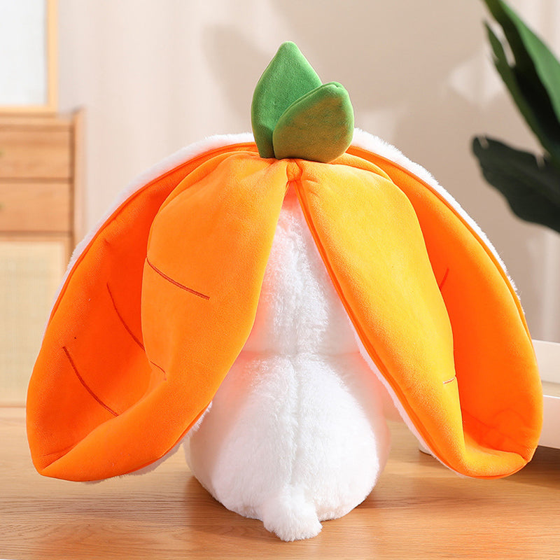 Rabbit Muppet Toys, Funny Reversible Carrot Strawberry Bunny Plush Doll