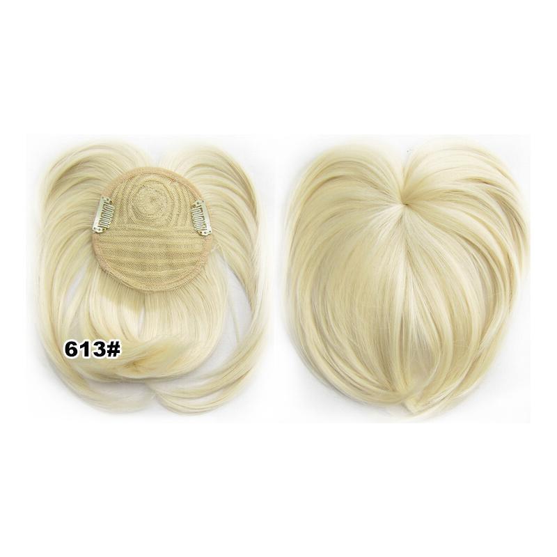 Short Natural Silky Clip-On Hair Topper