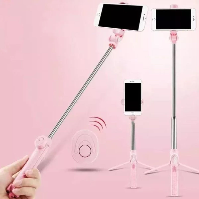 6 In 1 Expandable Wireless Bluetooth Remote Fill Light Mini Tripod Selfie Stick