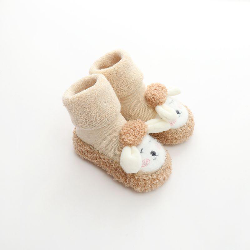 Baby Warm Floor Socks Cartoon Plush Cotton Toddler Shoes