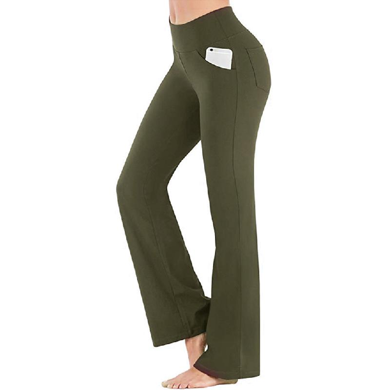 Women's High Waist and Flared Leg Ultra-Elastic Dress Soft Yoga Pants