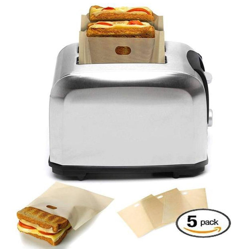 Reusable Non Stick Toaster Bags 5 Pcak