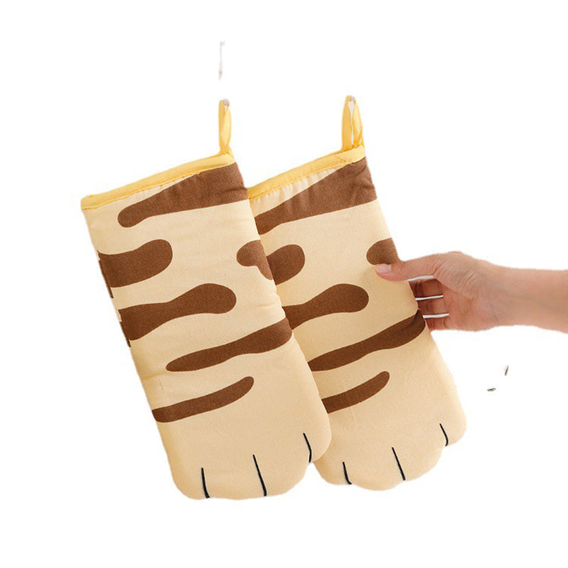 Cute Cat Paw Oven Mitts Gloves