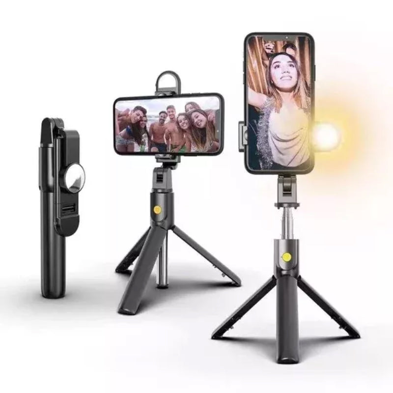 6 In 1 Expandable Wireless Bluetooth Remote Fill Light Mini Tripod Selfie Stick