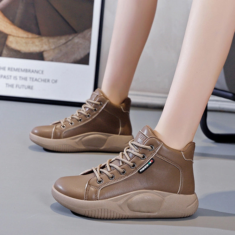 Women's High Top Thick-soled Casual Shoes Martin Boots