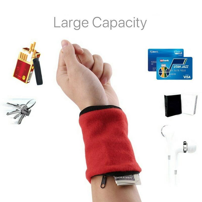 Sportswear - Wrist Wallet Sport Travel Wrist Band Coin Key Storage Pouch