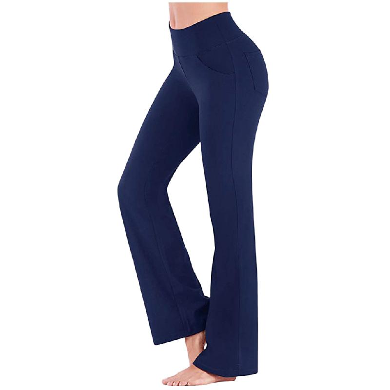 Women's High Waist and Flared Leg Ultra-Elastic Dress Soft Yoga Pants