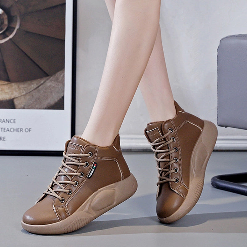 Women's High Top Thick-soled Casual Shoes Martin Boots