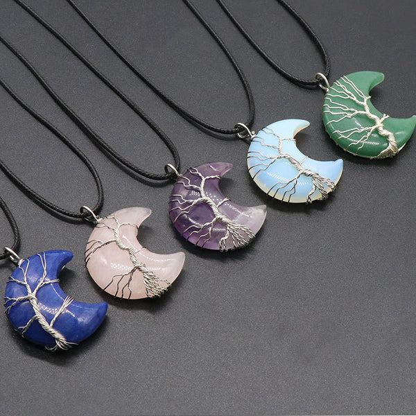 Tree Of Life Crescent Necklace