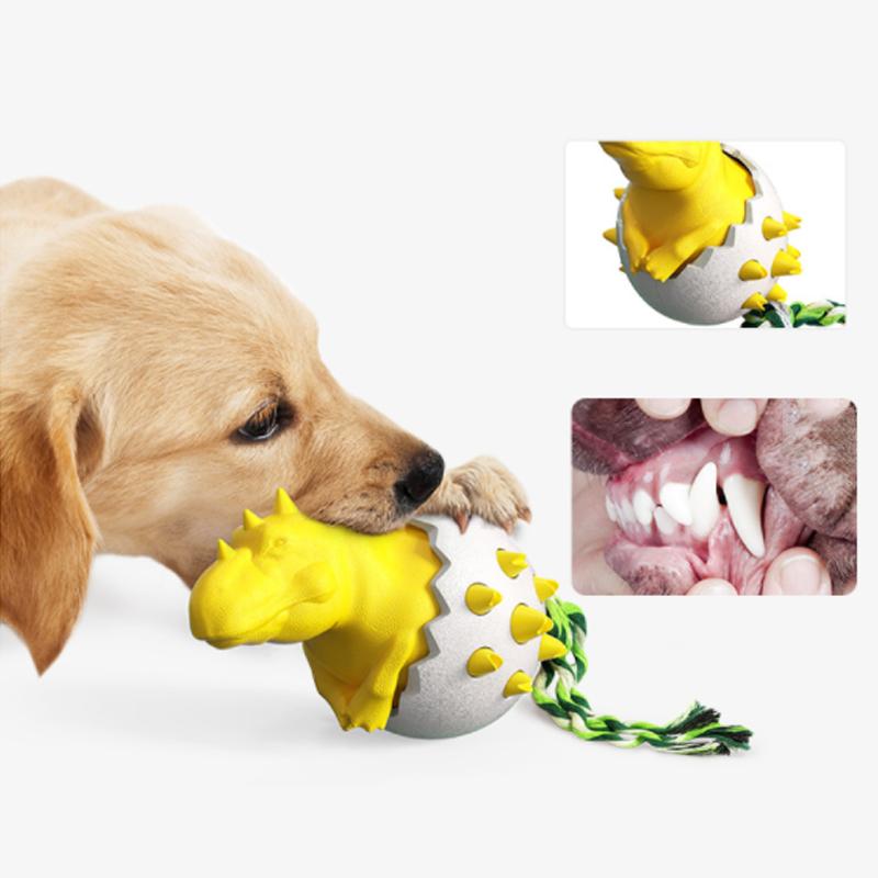 Dinosaur Eggs Dog Chew Toys Durable Puppy Molar Stick