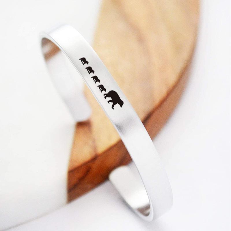 Mama Bear Bracelet Cuff Bangle