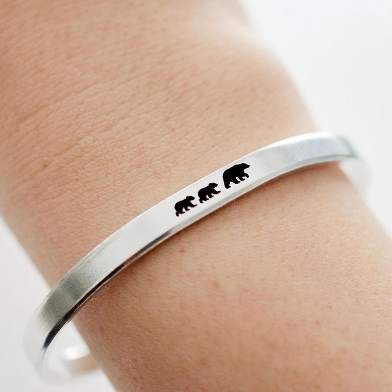 Mama Bear Bracelet Cuff Bangle