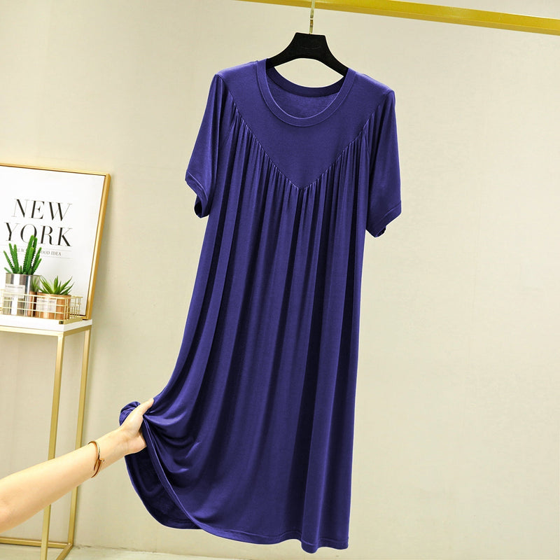 Women's Super Soft Short Sleeve Loose Plus Size Nightdress