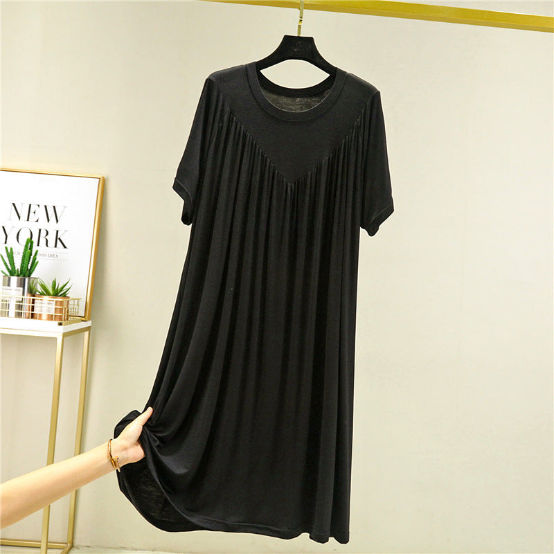 Women's Super Soft Short Sleeve Loose Plus Size Nightdress