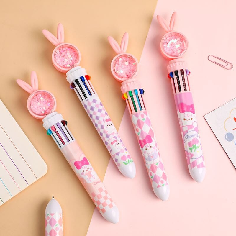 10 Colors Cartoon Rabbit Ballpoint Pens - 🐰Easter Gift