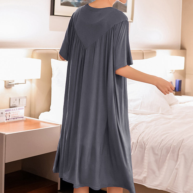 Women's Super Soft Short Sleeve Loose Plus Size Nightdress