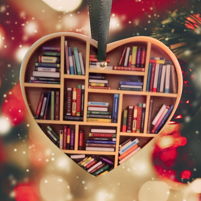 Cute Book Lovers Heart Ornament Bookshelf Decoration