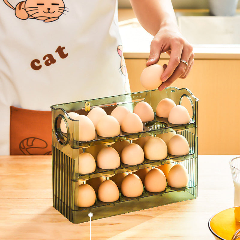 Automatic Flip Egg Storage Box